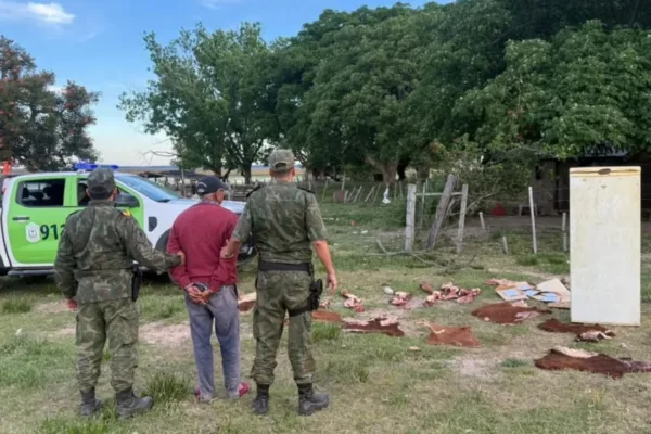Esquina: allanamiento por abigeato en Cruz de los Milagros terminó con un detenido