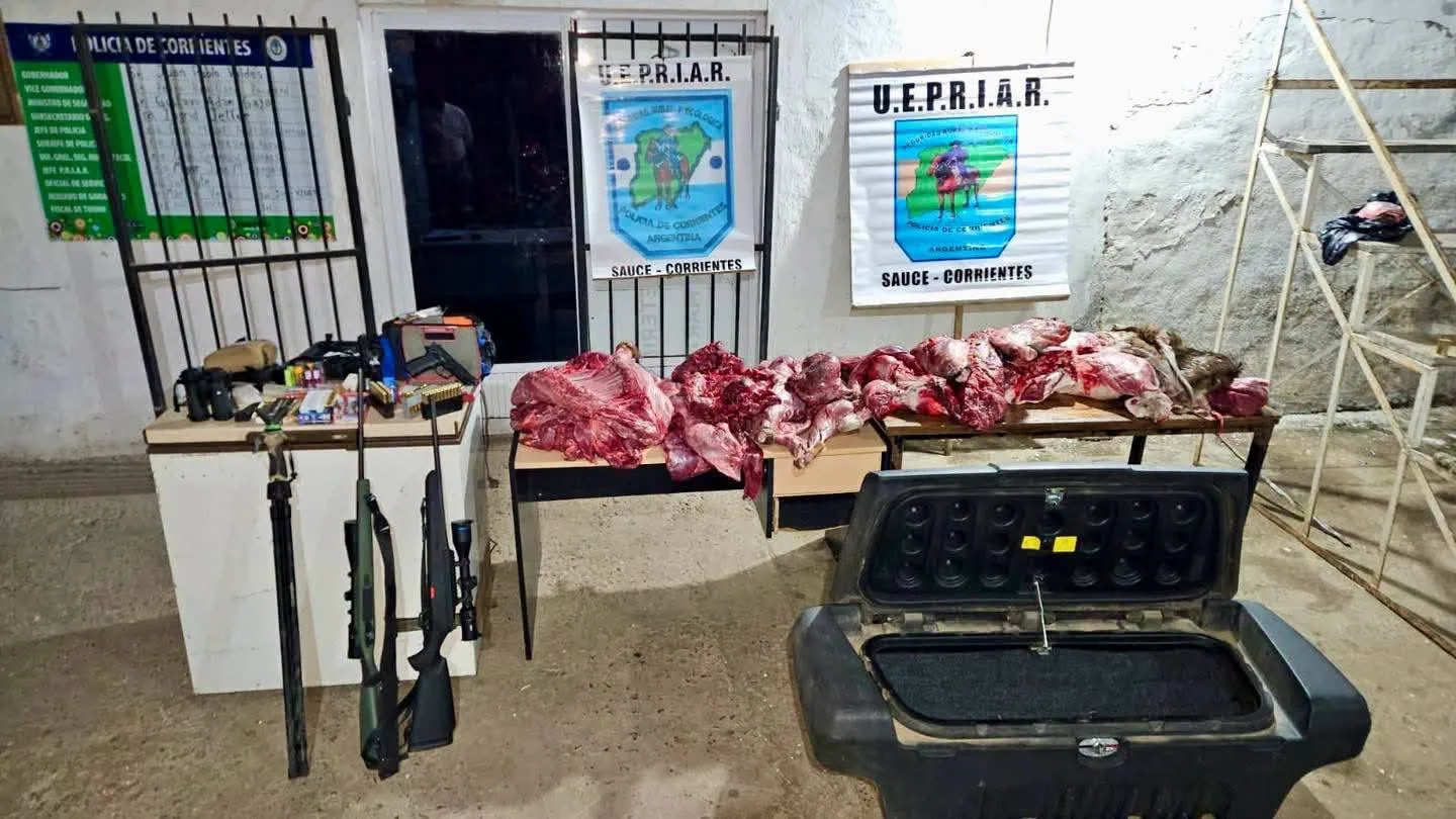 Sauce: demoraron a tres cazadores que transportaban animales silvestres y armas sin autorización